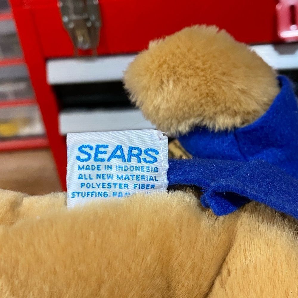 Sears Paddington Bear 15 Inch Plush Stuffed Animal  Blue Toggle Coat Yellow Hat - Picture 5 of 8